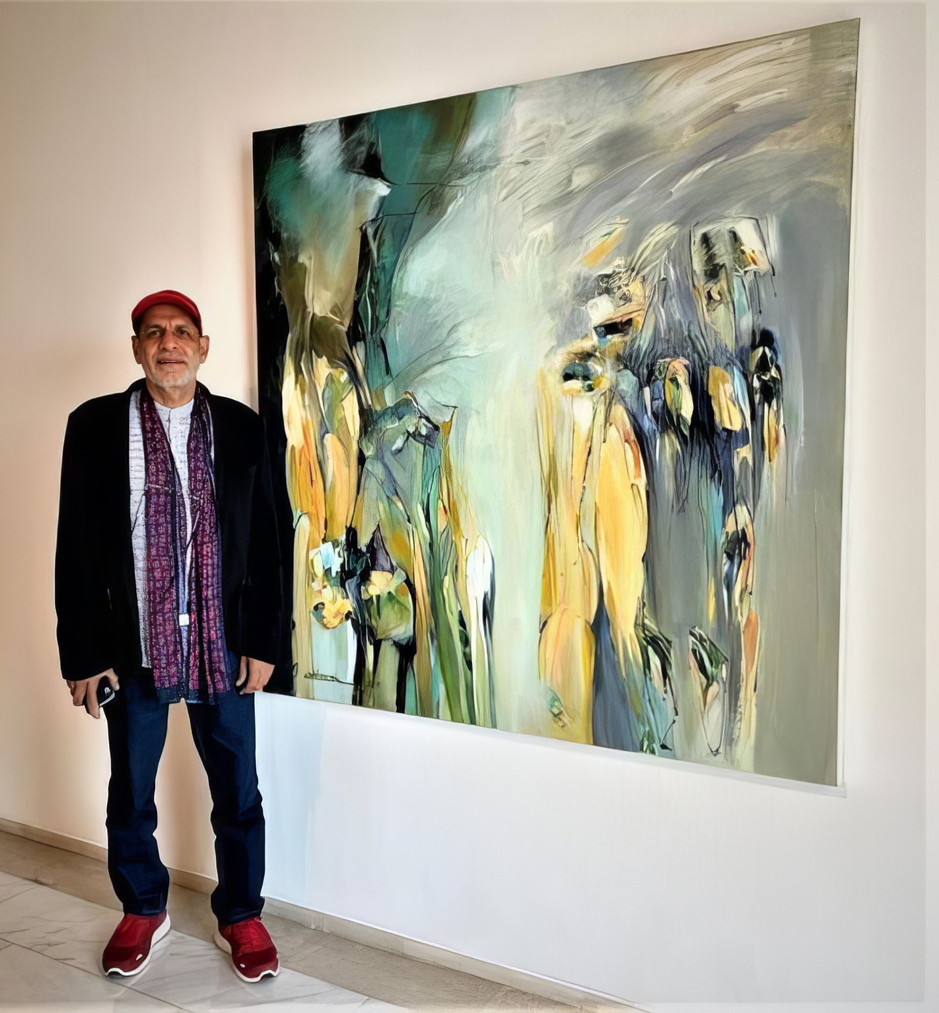 Artist Abbas Yusuf at Bahrain National Museum